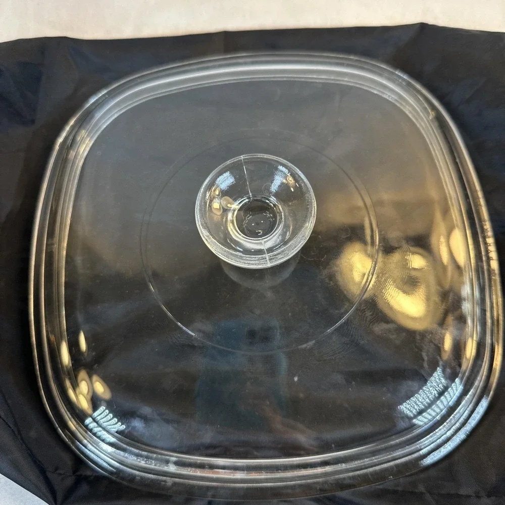 Pyrex A-9-C Replacement Lid — Square Clear Glass Lid for CorningWare Casseroles